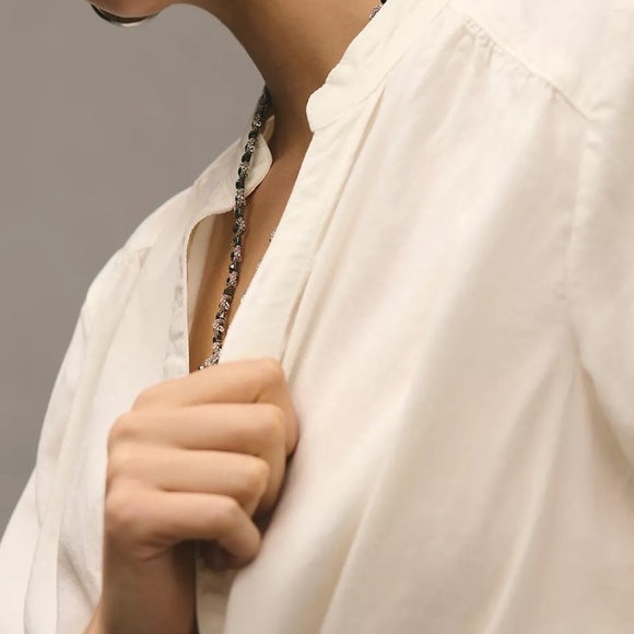 NWT Anthropologie Cloth & Stone Buttondown Blouse Large - Picture 4 of 5